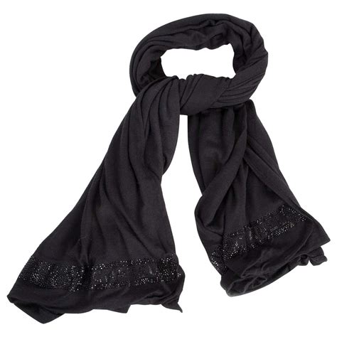 chanel black scarf|chanel brown cashmere scarf.